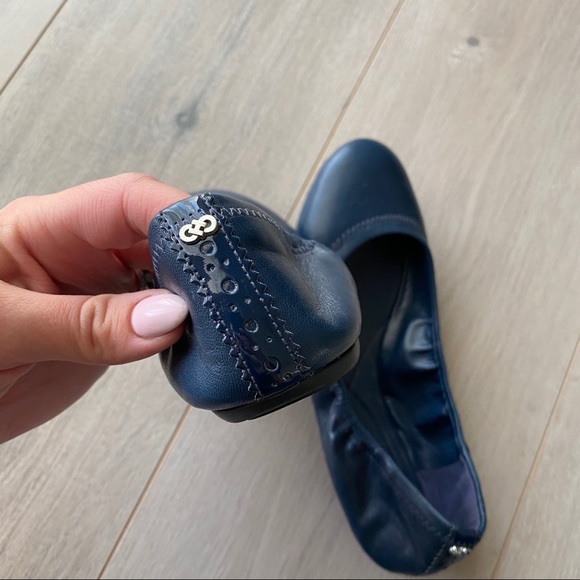 Cole Haan blue ballet flats with elastic - Picture 4 of 7